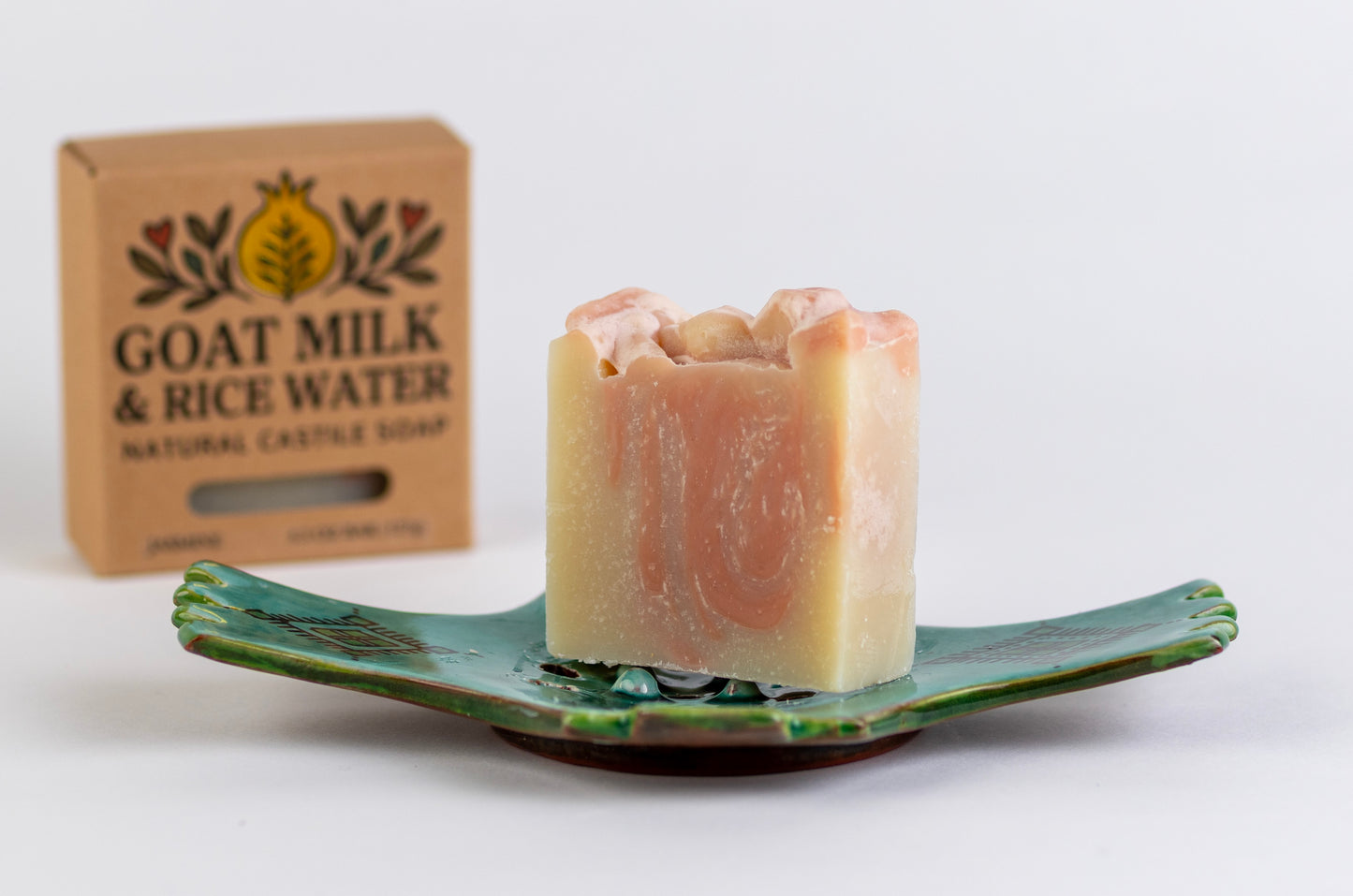 Ultra Moisturizing - All Natural Handmade Goat Milk and Rice Water Castile Soap - Pack of 5