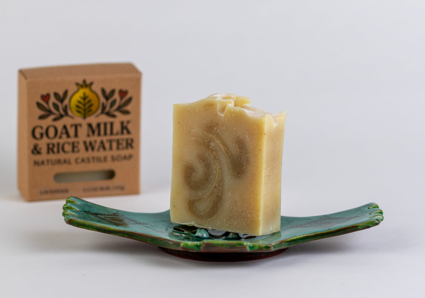 Ultra Moisturizing - All Natural Handmade Goat Milk and Rice Water Castile Soap - Pack of 5