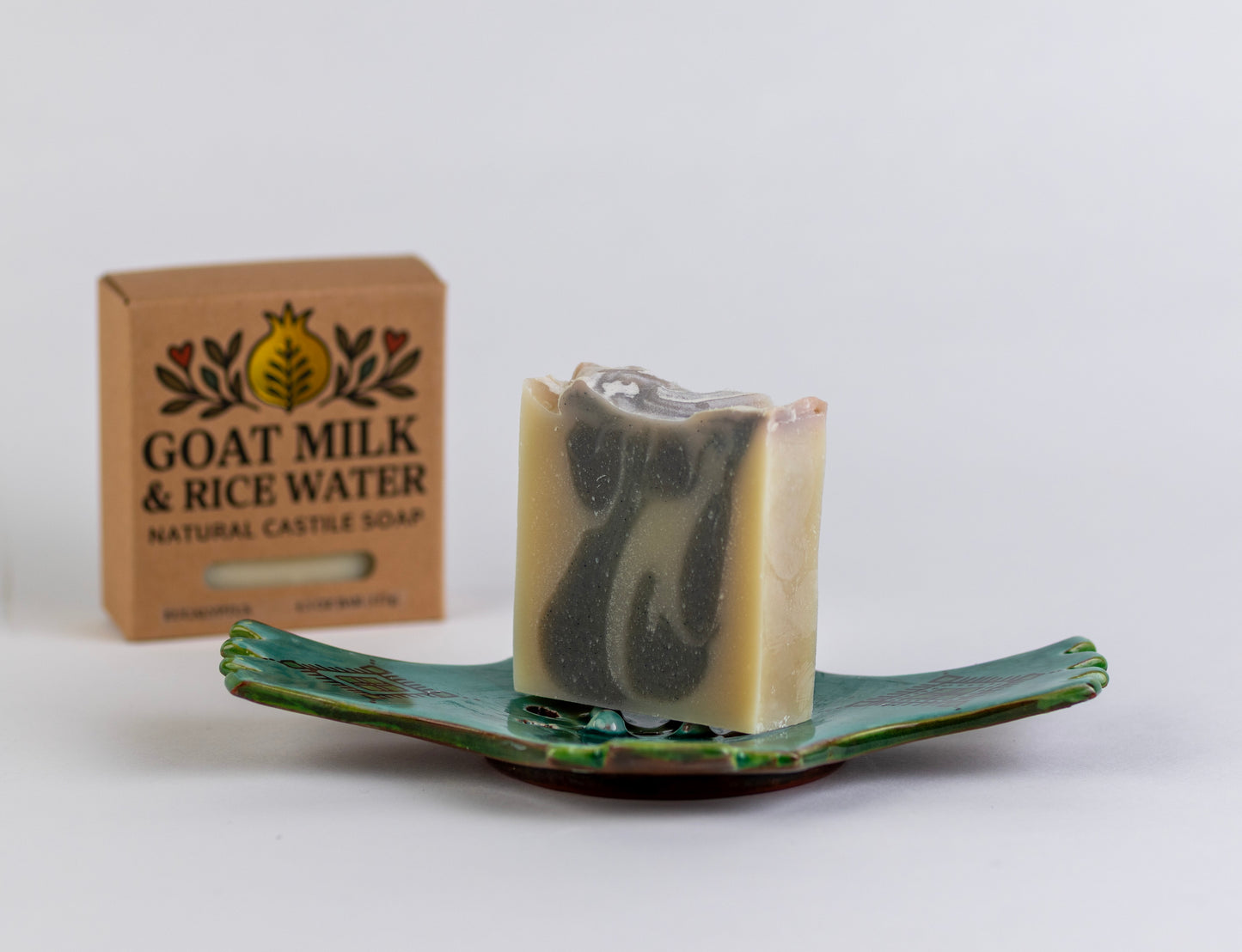 Ultra Moisturizing - All Natural Handmade Goat Milk and Rice Water Castile Soap - Pack of 5