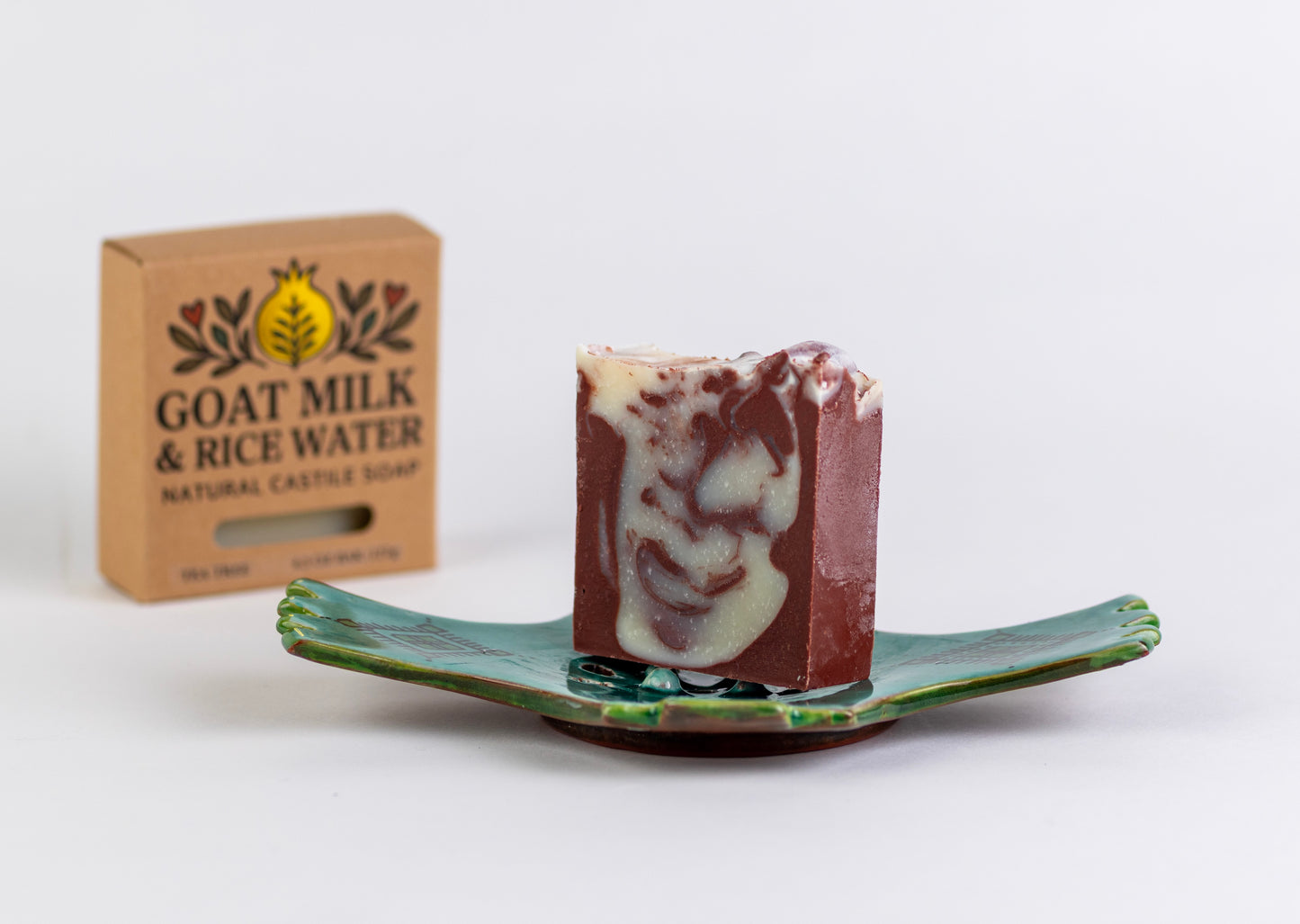 Ultra Moisturizing - All Natural Handmade Goat Milk and Rice Water Castile Soap - Pack of 5